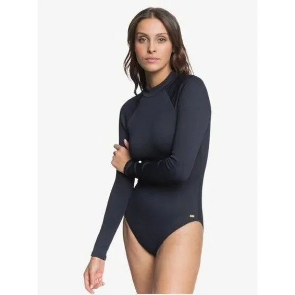 Roxy BNWT Mind Of Freedom Black Long Sleeve One Piece Swimsuit Women's Size XS - Picture 3 of 9